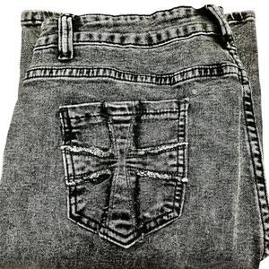 Grey acid wash jeans wide leg size 12 nice pocket detail